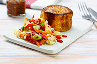 Baked Sweet Potato with Pickled Slaw