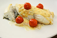 Grilled Fish with Creamy Lemon & Basil Sauce