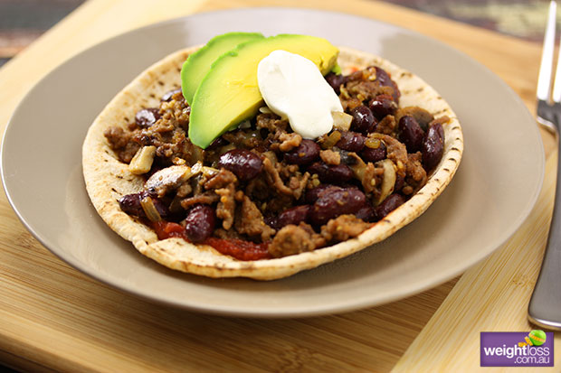 Mexican Beef & Bean Pizza