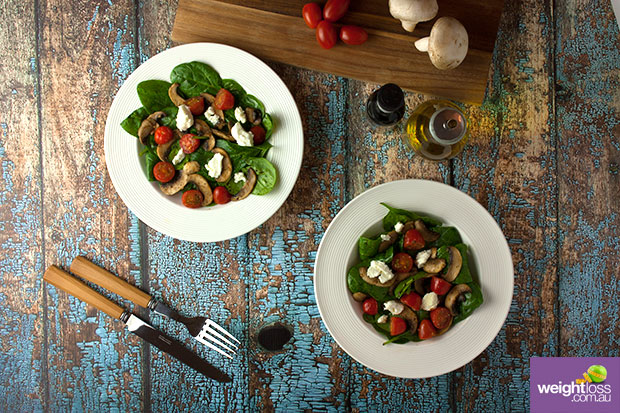 Mushroom & Spinach Salad