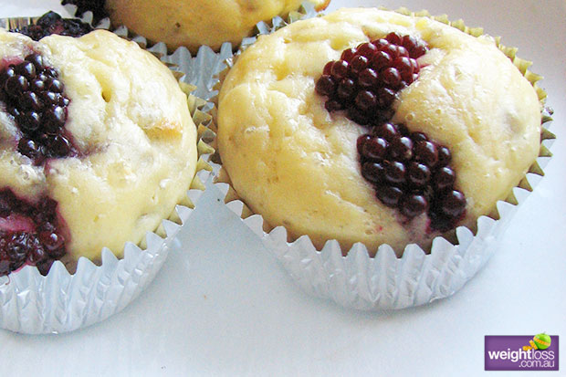 Almond Sultana & Boysenberry Muffins