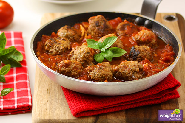 Baked Meatballs in Tomato Sauce