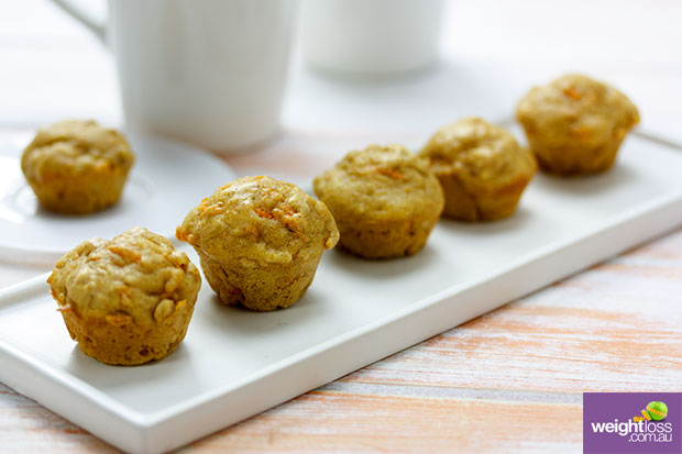 Carrot Oat and Walnut Muffins