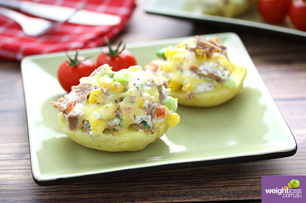 Cheesy Tuna Baked Potato
