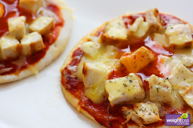 Mini Chicken and Cheese Pizza