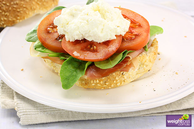 Cottage Cheese Prosciutto Roll