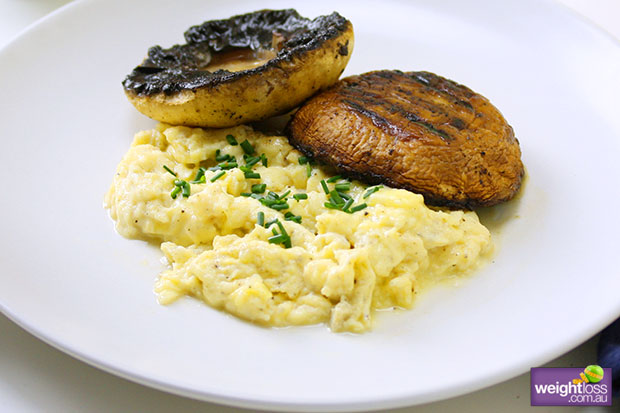 Field Mushroom Scrambled Eggs