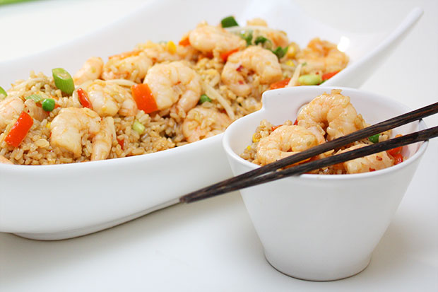 Garlic Prawn Fried Rice