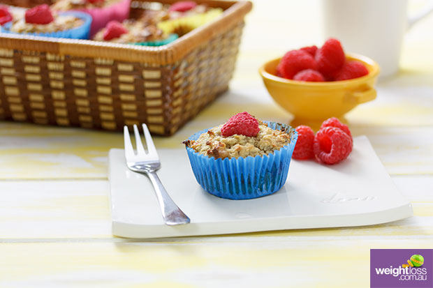 Gluten Free Raspberry & Walnut Muffins