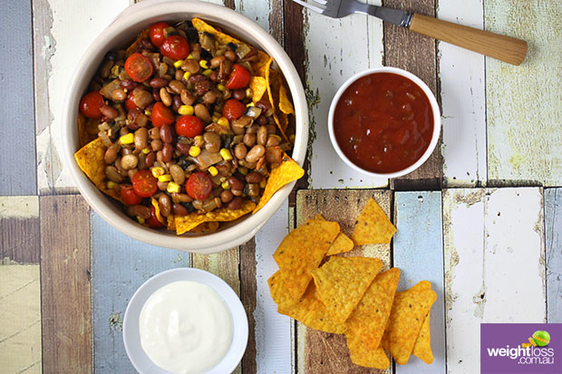 Healthy Nachos for One