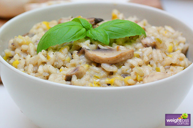 Mushroom Leek & Feta Risotto