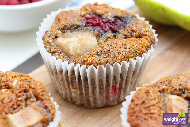 Pear & Raspberry Muffins
