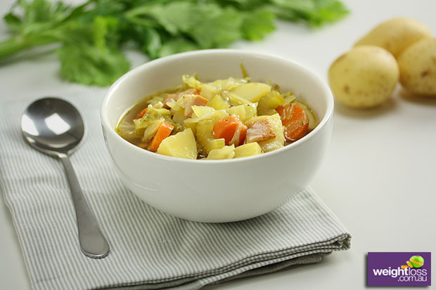 Potato Cabbage and Bacon Soup
