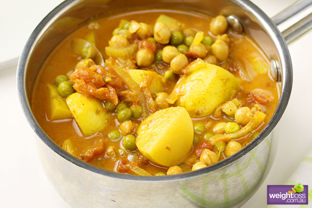 Potato, Pea & Chickpea Curry