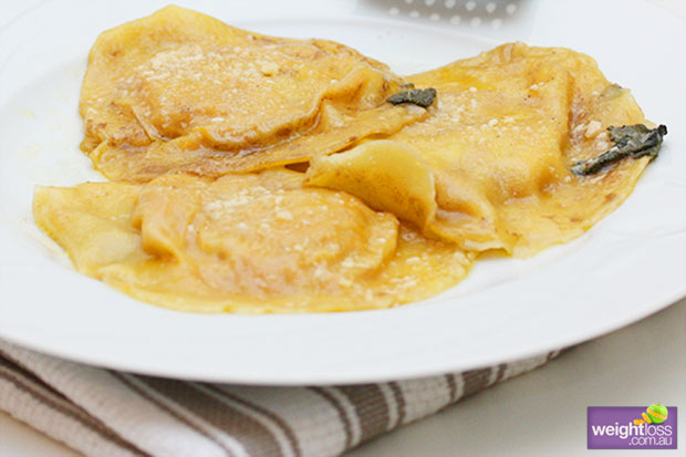 Pumpkin Ravioli Sage Butter