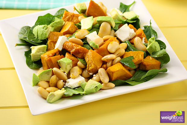 Pumpkin & Spinach Salad