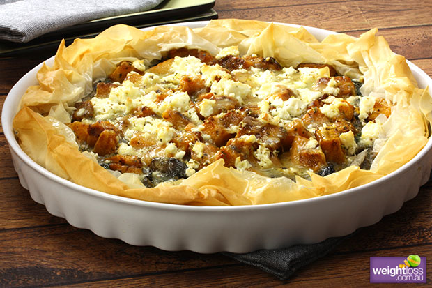 Pumpkin & Spinach Tart