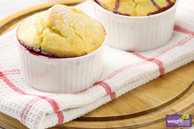Quick Berry Sponge Pudding
