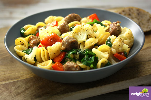 Sausage Cauliflower & Chilli Pasta