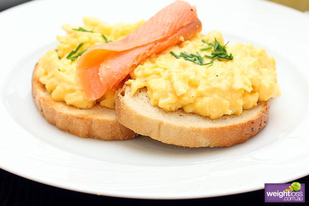 Scrambled Eggs with Salmon and Dill