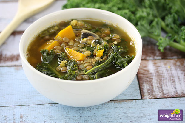 Spicy Kale & Lentil Soup