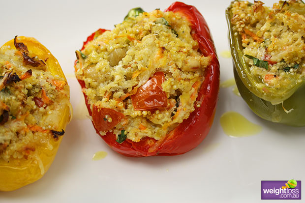 Roasted Capsicum Stuffed with Quinoa